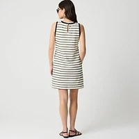 Striped crochet mini dress