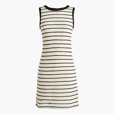 Striped crochet mini dress