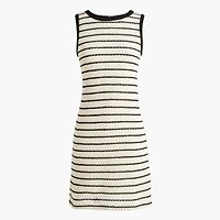 Striped crochet mini dress