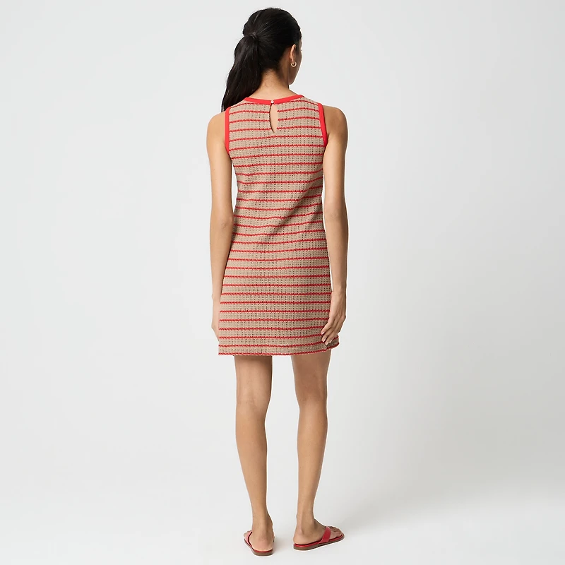 Striped crochet mini dress