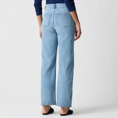 Slim wide-leg patch-pocket jean all-day stretch