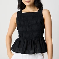 Smocked peplum top