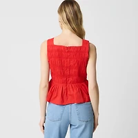 Smocked peplum top