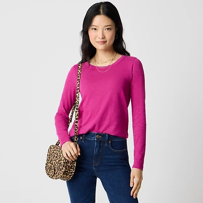 Long-sleeve girlfriend tee