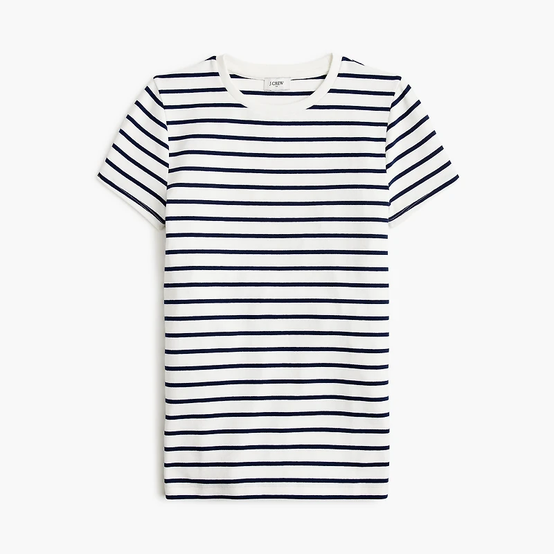 Short-sleeve striped slim-fit everyday tee