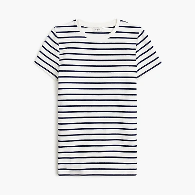 Short-sleeve striped slim-fit everyday tee