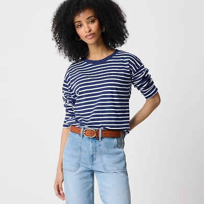 Long-sleeve striped tee