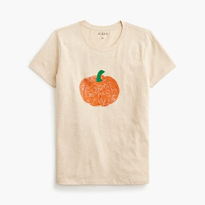 Sequin pumpkin tee