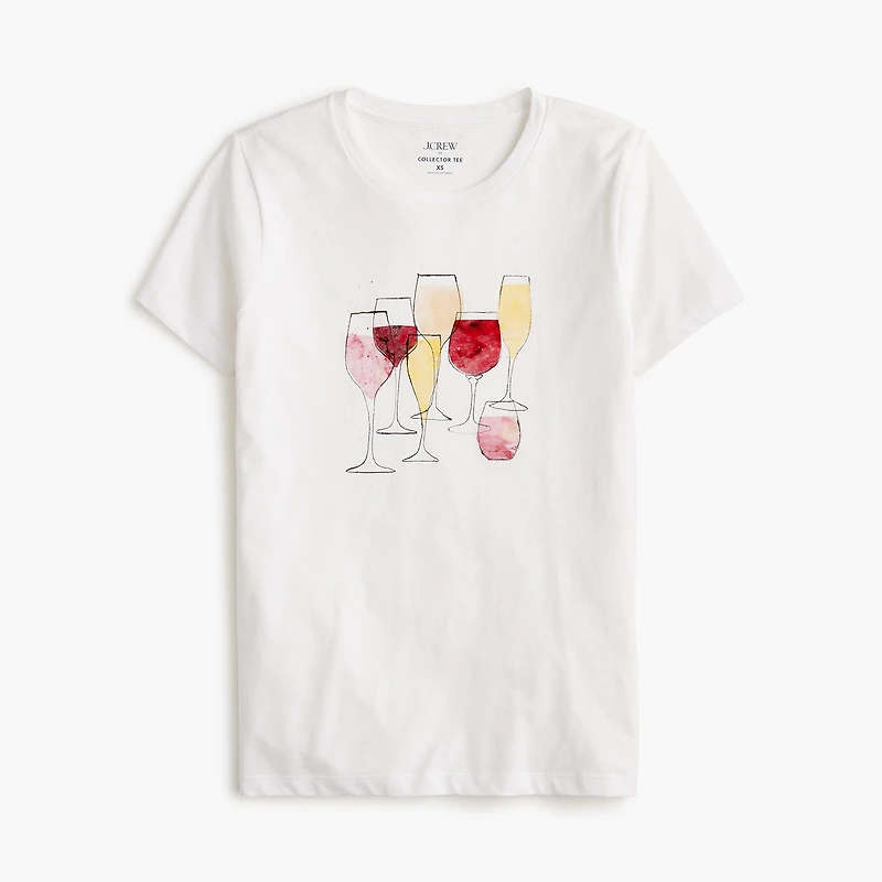 Wine glasses graphic tee