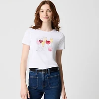 Wine glasses graphic tee