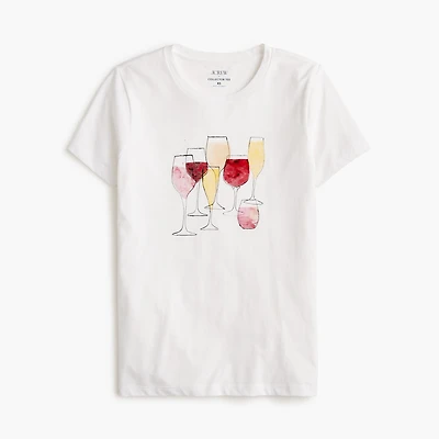 Wine glasses graphic tee
