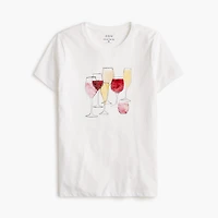 Wine glasses graphic tee