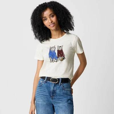 Cats sweaters graphic tee