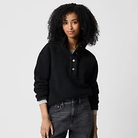 Sherpa snap pullover