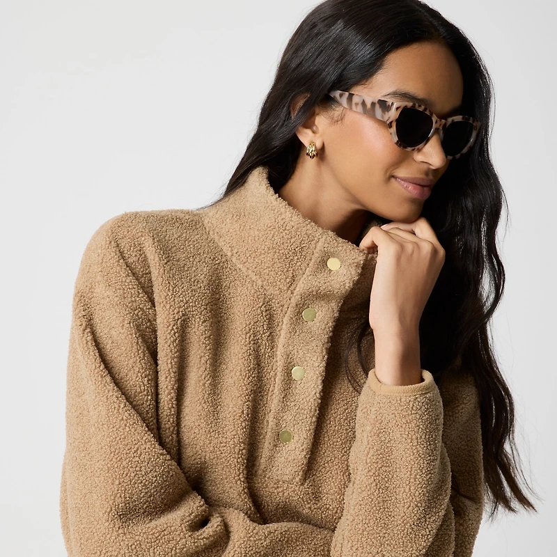 Sherpa snap pullover