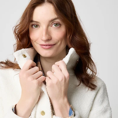 Sherpa snap pullover