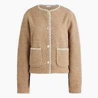 Sherpa blanket-stitch jacket