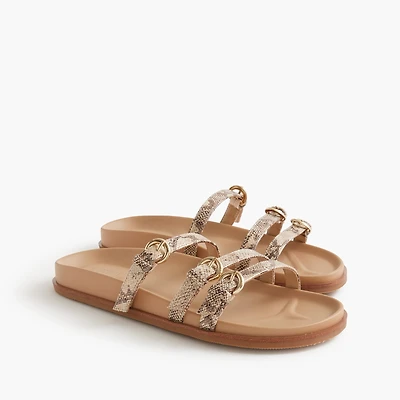 Three-strap slide sandals