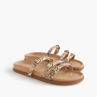 Three-strap slide sandals