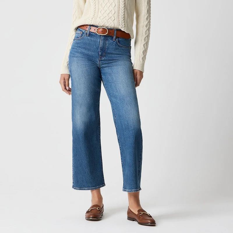 Tall wide-leg cropped jean in all-day stretch