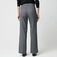 Remy plaid full-length high-rise wide-leg pant