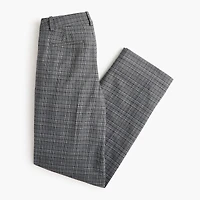 Remy plaid full-length high-rise wide-leg pant