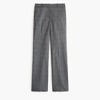 Remy plaid full-length high-rise wide-leg pant