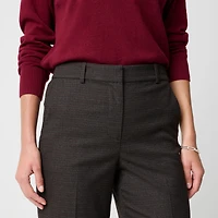 Petite Remy plaid full-length high-rise wide-leg pant