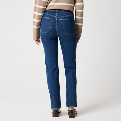 High-rise stovepipe jean signature stretch