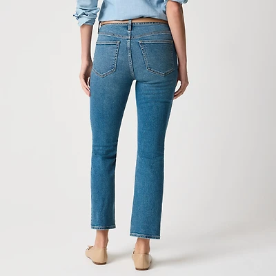 Mid-rise flare crop jean all-day stretch