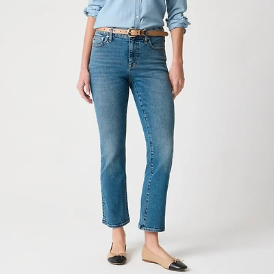 Mid-rise flare crop jean all-day stretch