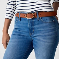 Mid-rise flare crop jean in all-day stretch