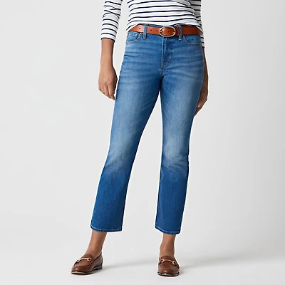 Mid-rise flare crop jean in all-day stretch