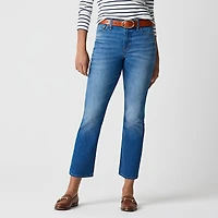 Mid-rise flare crop jean in all-day stretch