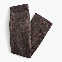 Leopard mid-rise flare crop jean all-day stretch