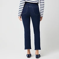 Mid-rise flare crop jean all-day stretch