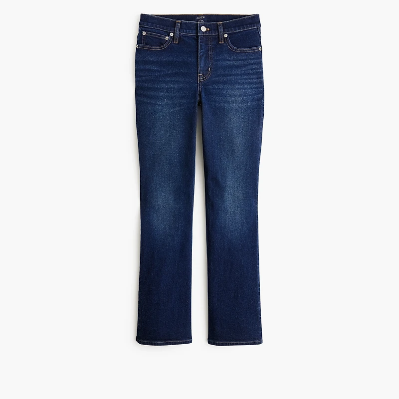 Mid-rise flare crop jean all-day stretch