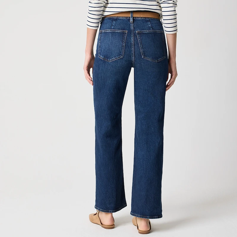 Slim wide-leg patch-pocket jean