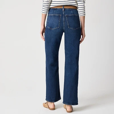 Slim wide-leg patch-pocket jean