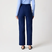 Twill paper-bag full-length pant