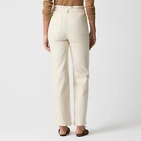 Twill paper-bag full-length pant