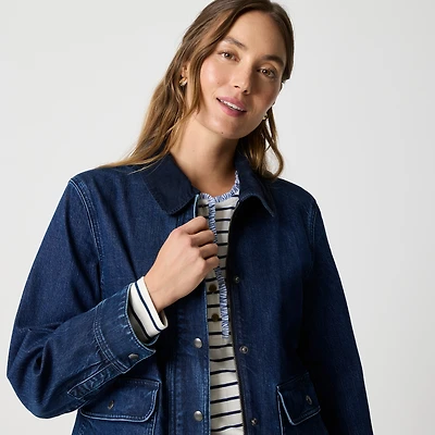 Petite denim field jacket