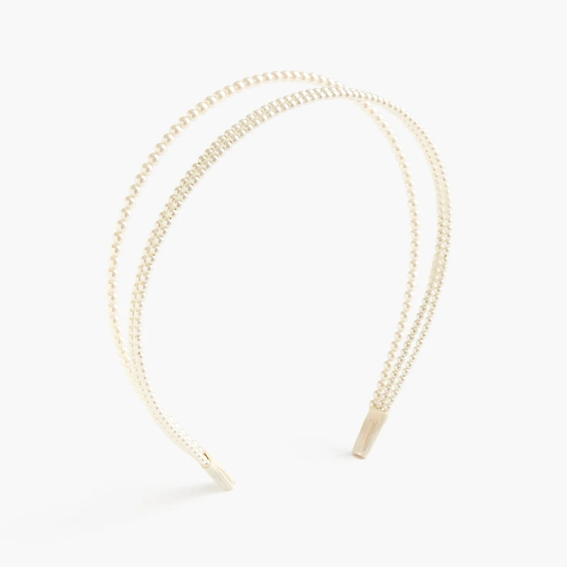 Beaded pearl headband