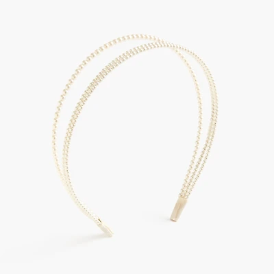 Beaded pearl headband