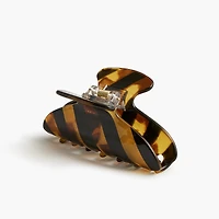 Striped tortoise claw hair clip