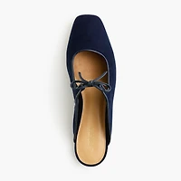 Bow slip-on mules