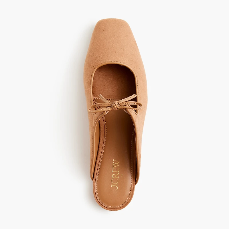Bow slip-on mules