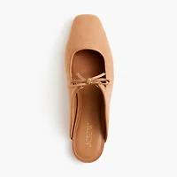 Bow slip-on mules