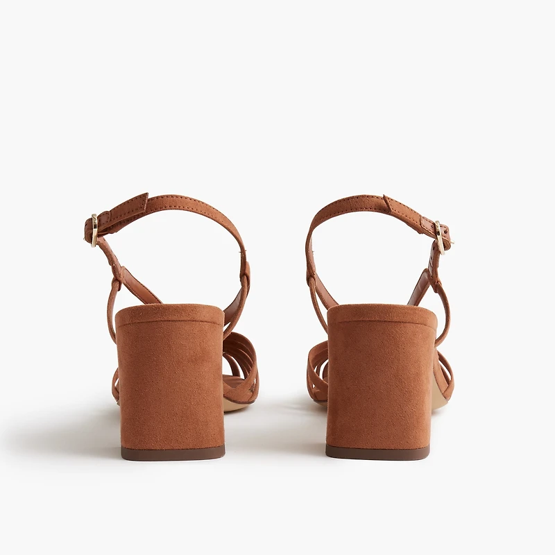 Caged-toe strappy heel sandals