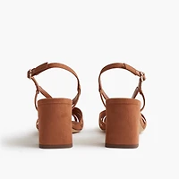 Caged-toe strappy heel sandals